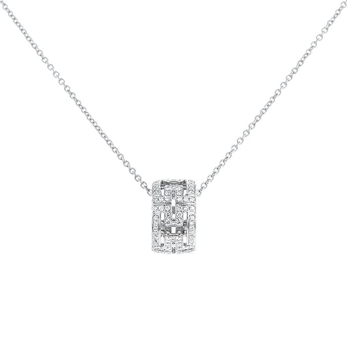 [Rose Jewelrys]PARENTESI NECKLACE SILVER DIAMOND
