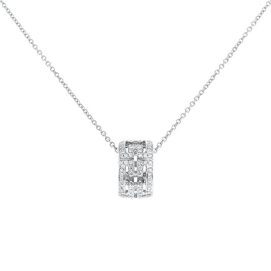 [Rose Jewelrys]PARENTESI NECKLACE SILVER DIAMOND