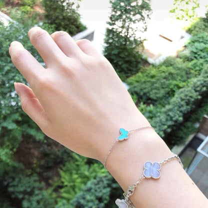 [Rose Jewelrys]BUTTERFLY TURQUOISE BUTTERFLY BRACELET SILVER