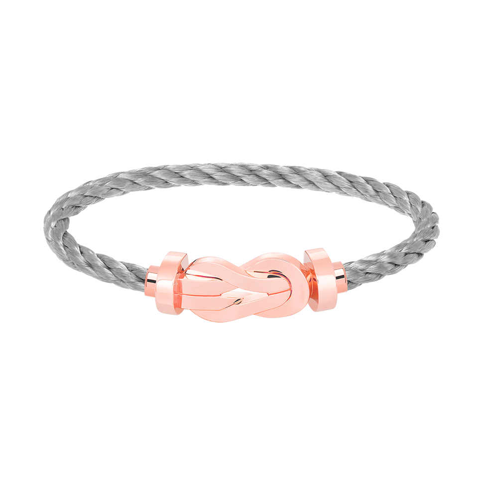 [🌹Rose💎]CHANCE LARGE 8 FIGURE BUCKLE NO DIAMOND BRACELET ROSE GOLD