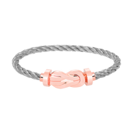 [🌹Rose💎]CHANCE LARGE 8 FIGURE BUCKLE NO DIAMOND BRACELET ROSE GOLD