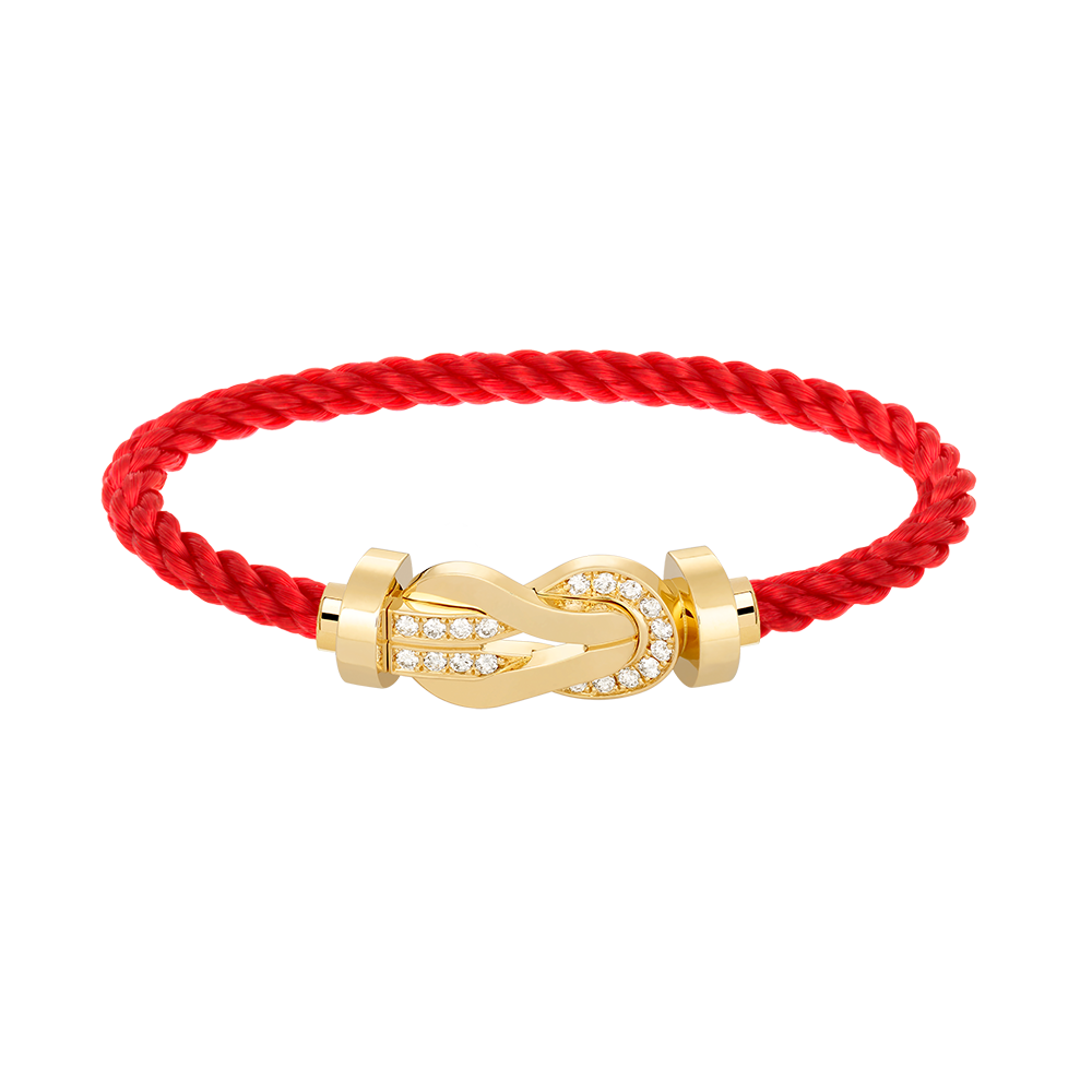 [Rose Jewelrys]CHANCE LARGE 8 FIGURE BUCKLE HALF DIAMOND BRACELET GOLD