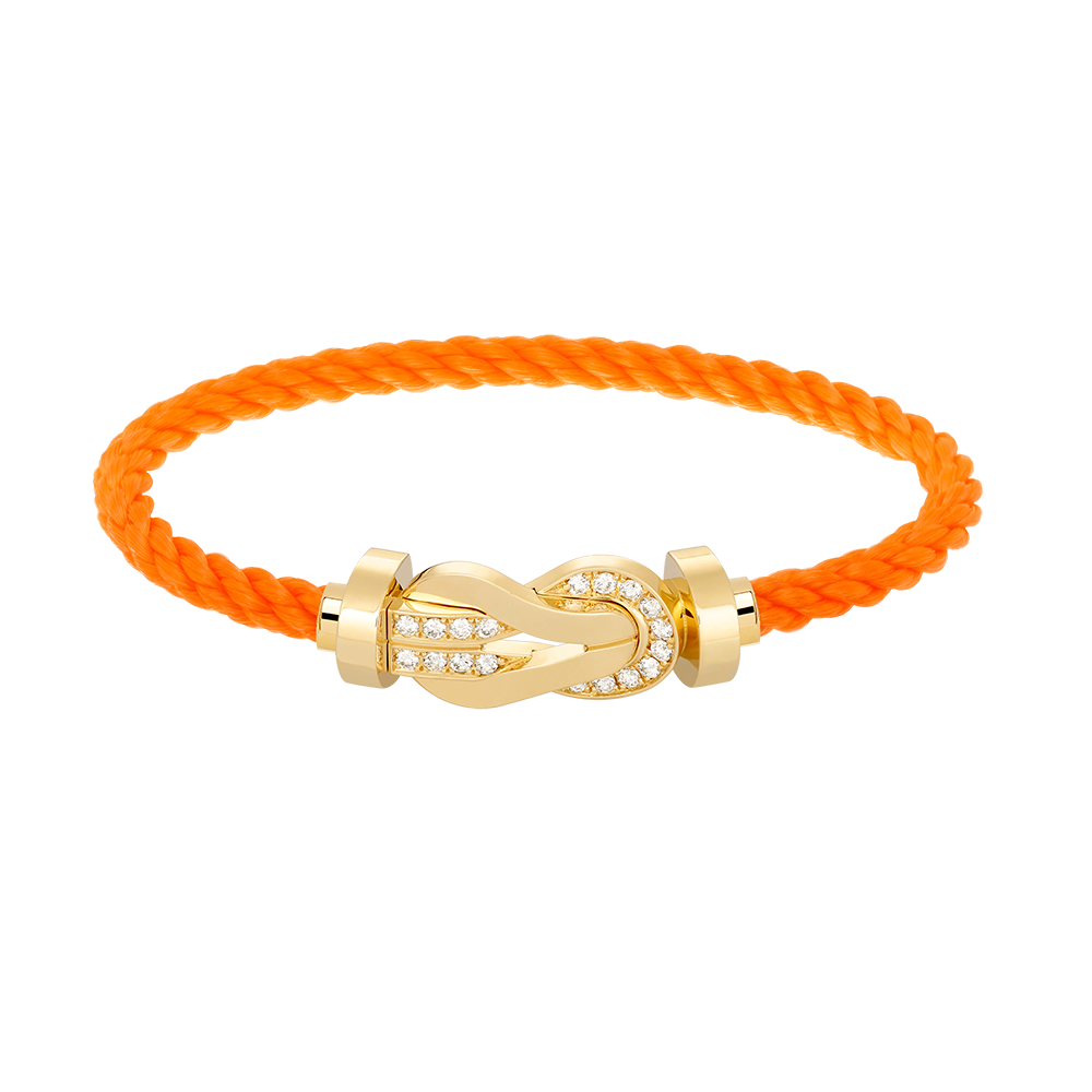[Rose Jewelrys]CHANCE LARGE 8 FIGURE BUCKLE HALF DIAMOND BRACELET GOLD