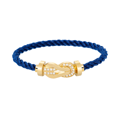 [Rose Jewelrys]CHANCE LARGE 8 FIGURE BUCKLE HALF DIAMOND BRACELET GOLD
