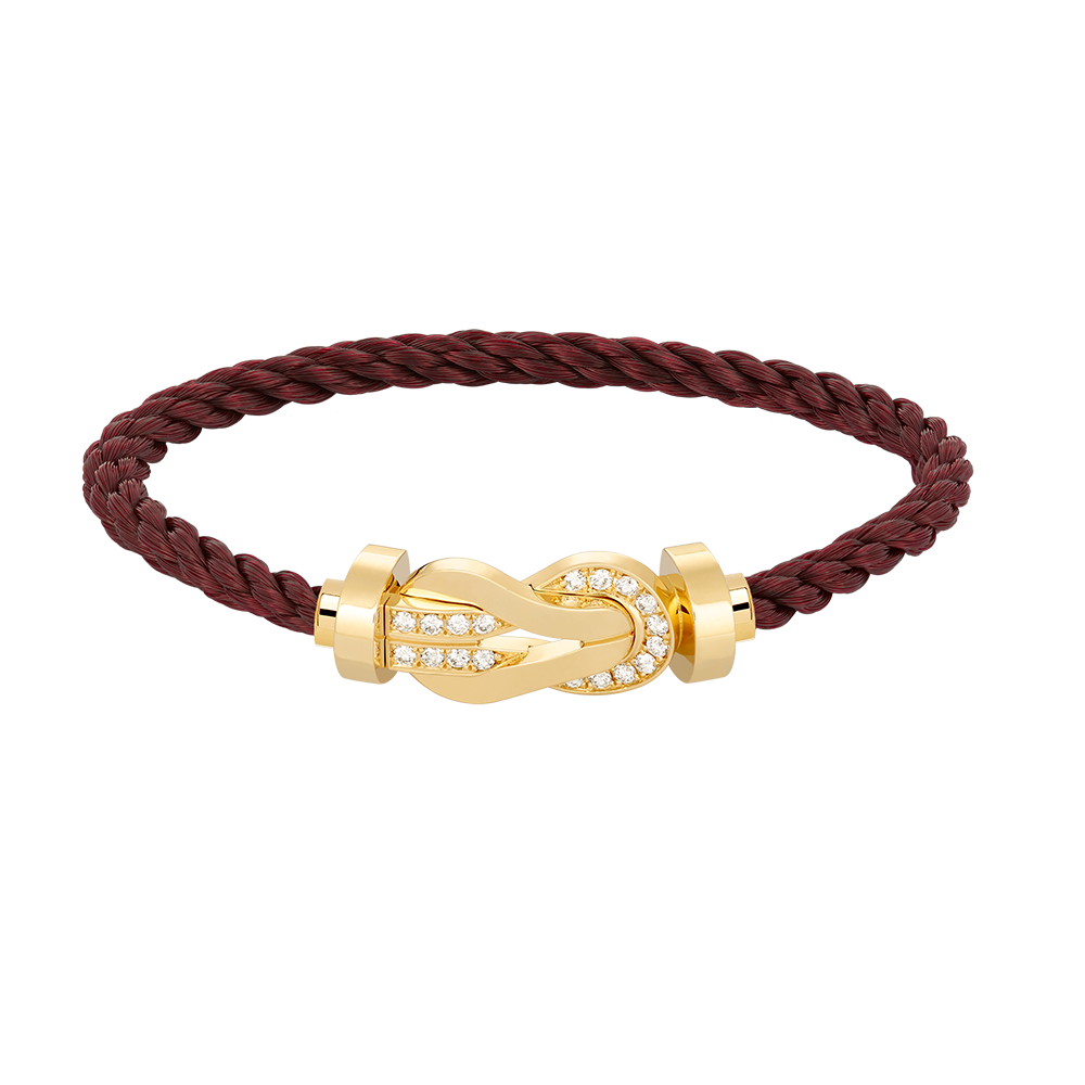 [Rose Jewelrys]CHANCE LARGE 8 FIGURE BUCKLE HALF DIAMOND BRACELET GOLD