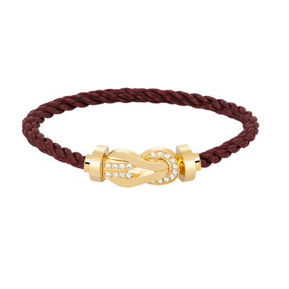 [Rose Jewelrys]CHANCE LARGE 8 FIGURE BUCKLE HALF DIAMOND BRACELET GOLD