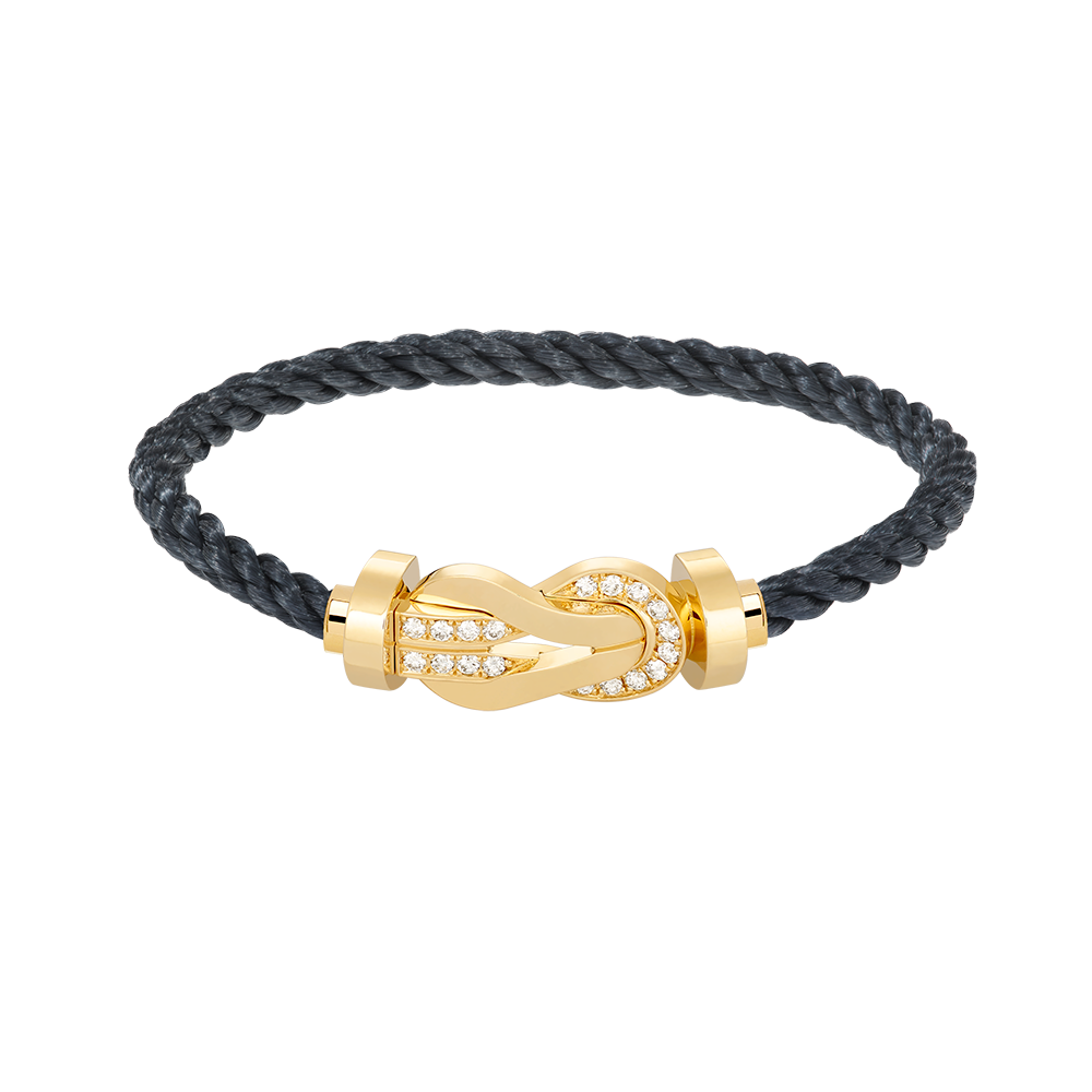[Rose Jewelrys]CHANCE LARGE 8 FIGURE BUCKLE HALF DIAMOND BRACELET GOLD