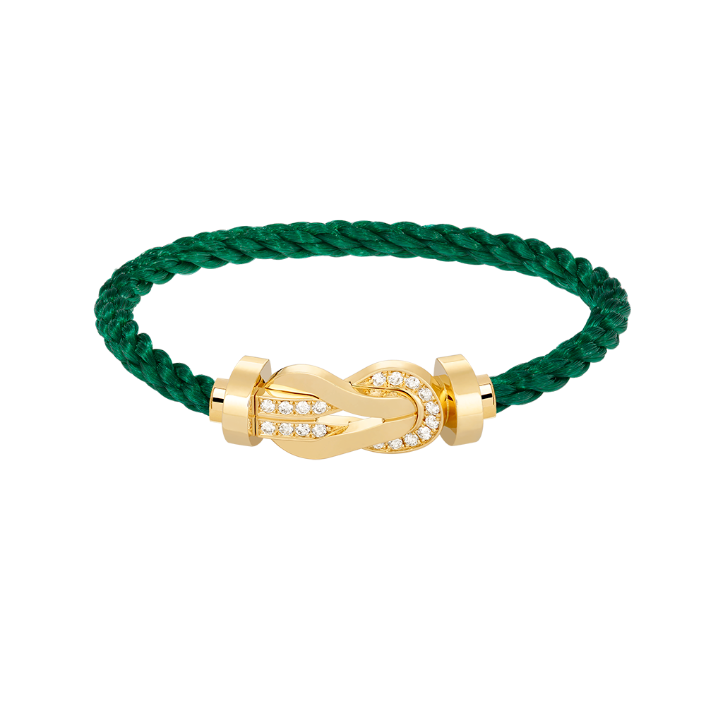 [Rose Jewelrys]CHANCE LARGE 8 FIGURE BUCKLE HALF DIAMOND BRACELET GOLD