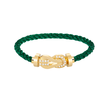[Rose Jewelrys]CHANCE LARGE 8 FIGURE BUCKLE HALF DIAMOND BRACELET GOLD
