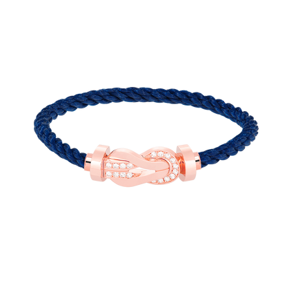 [Rose Jewelrys]CHANCE LARGE 8 FIGURE BUCKLE HALF DIAMOND BRACELET ROSE GOLD