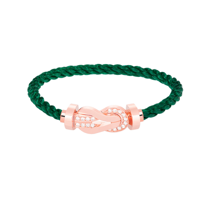 [Rose Jewelrys]CHANCE LARGE 8 FIGURE BUCKLE HALF DIAMOND BRACELET ROSE GOLD