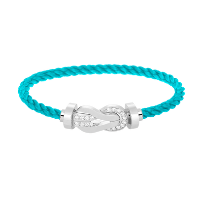 [Rose Jewelrys]CHANCE LARGE 8 FIGURE BUCKLE HALF DIAMOND BRACELET SILVER