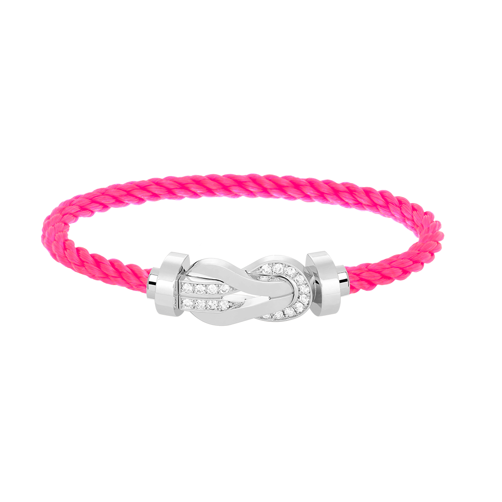 [Rose Jewelrys]CHANCE LARGE 8 FIGURE BUCKLE HALF DIAMOND BRACELET SILVER