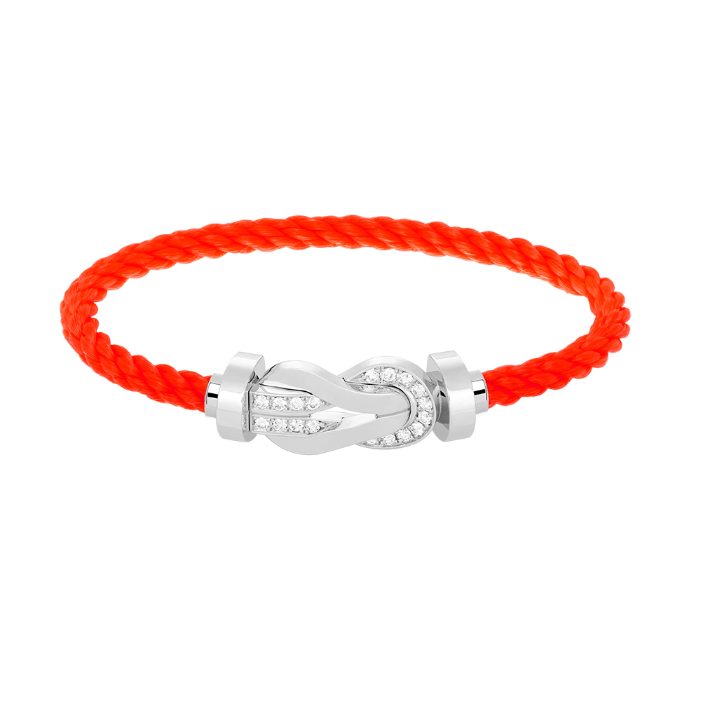[Rose Jewelrys]CHANCE LARGE 8 FIGURE BUCKLE HALF DIAMOND BRACELET SILVER