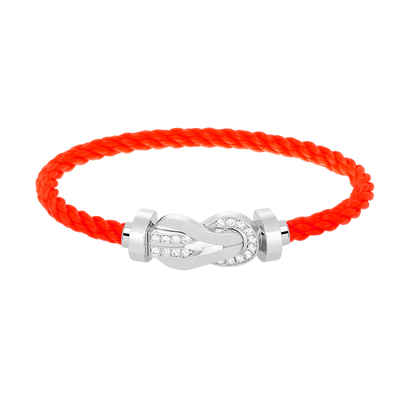 [Rose Jewelrys]CHANCE LARGE 8 FIGURE BUCKLE HALF DIAMOND BRACELET SILVER