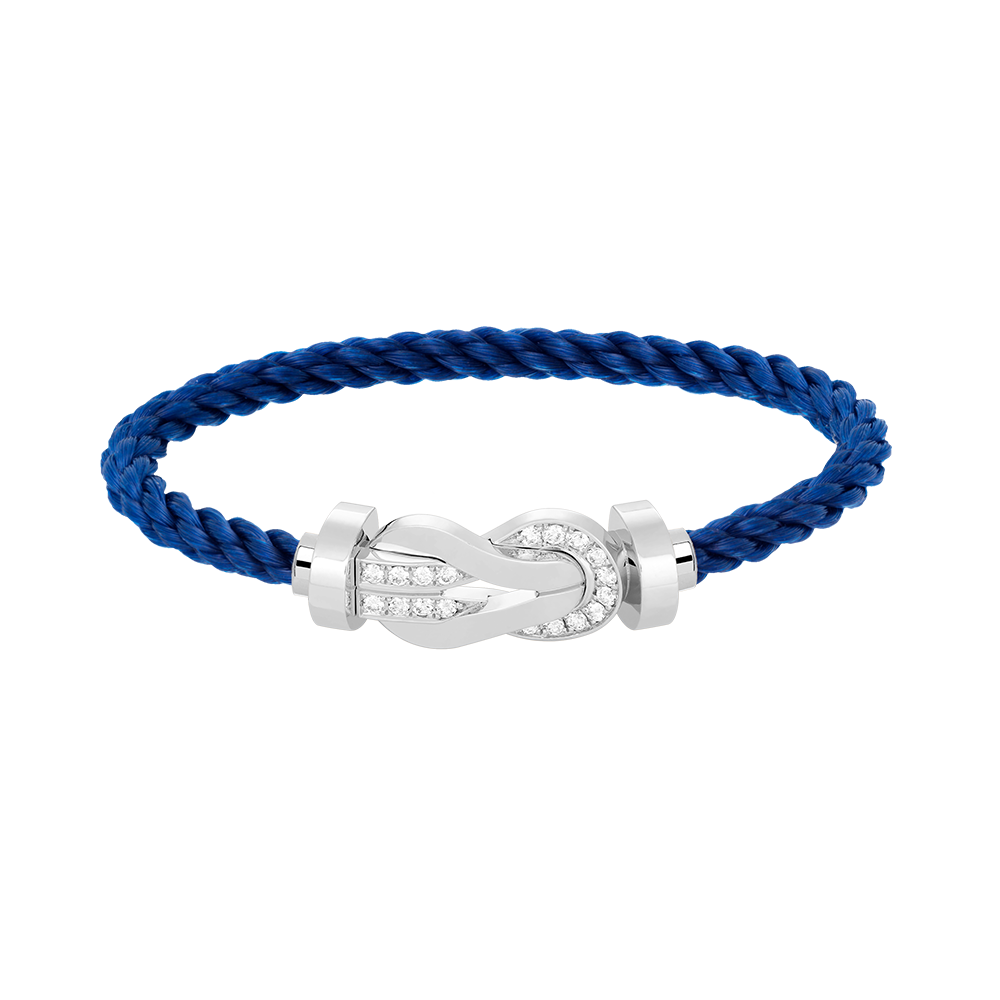 [Rose Jewelrys]CHANCE LARGE 8 FIGURE BUCKLE HALF DIAMOND BRACELET SILVER