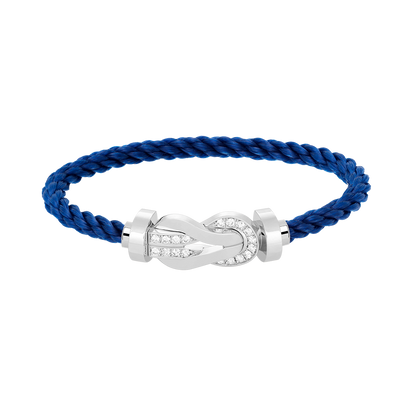 [Rose Jewelrys]CHANCE LARGE 8 FIGURE BUCKLE HALF DIAMOND BRACELET SILVER