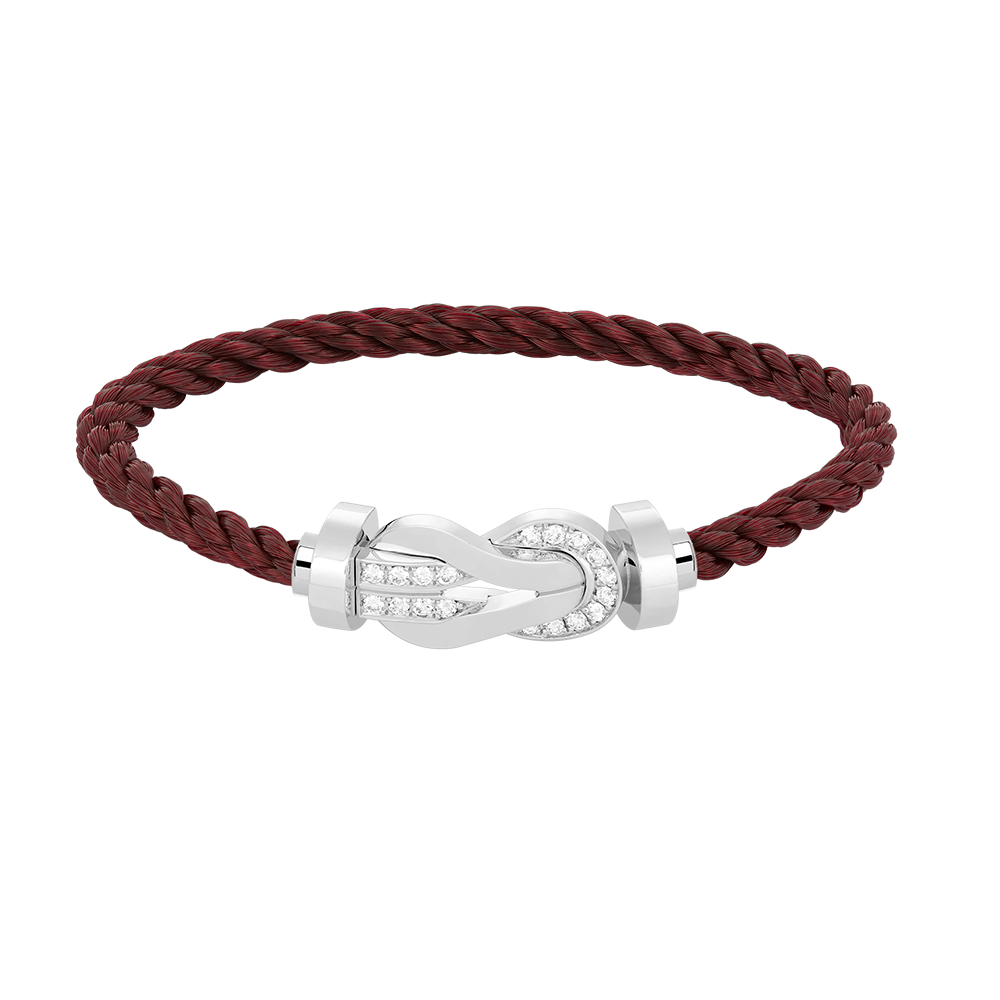 [Rose Jewelrys]CHANCE LARGE 8 FIGURE BUCKLE HALF DIAMOND BRACELET SILVER
