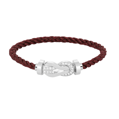 [Rose Jewelrys]CHANCE LARGE 8 FIGURE BUCKLE HALF DIAMOND BRACELET SILVER