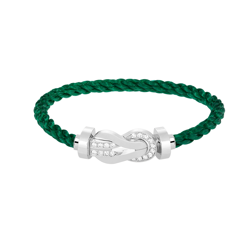 [Rose Jewelrys]CHANCE LARGE 8 FIGURE BUCKLE HALF DIAMOND BRACELET SILVER