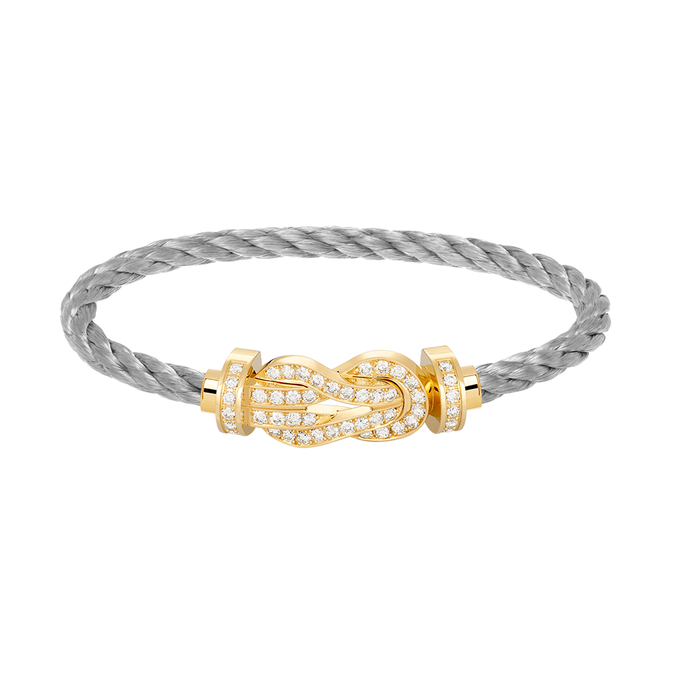 [🌹Rose💎]CHANCE LARGE 8 FIGURE BUCKLE FULLDIAMOND BRACELET GOLD