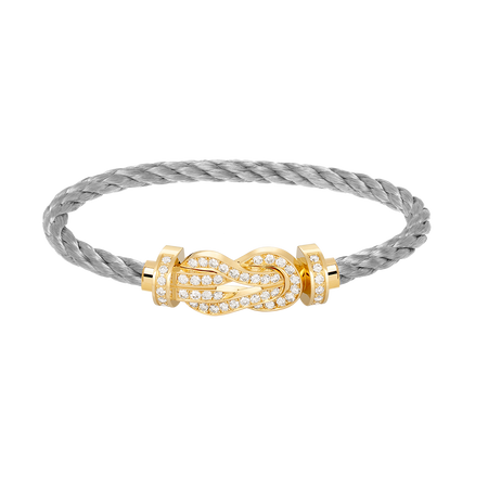 [🌹Rose💎]CHANCE LARGE 8 FIGURE BUCKLE FULLDIAMOND BRACELET GOLD
