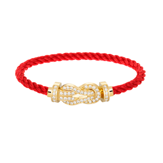 [Rose Jewelrys]CHANCE LARGE 8 FIGURE BUCKLE FULLDIAMOND BRACELET GOLD
