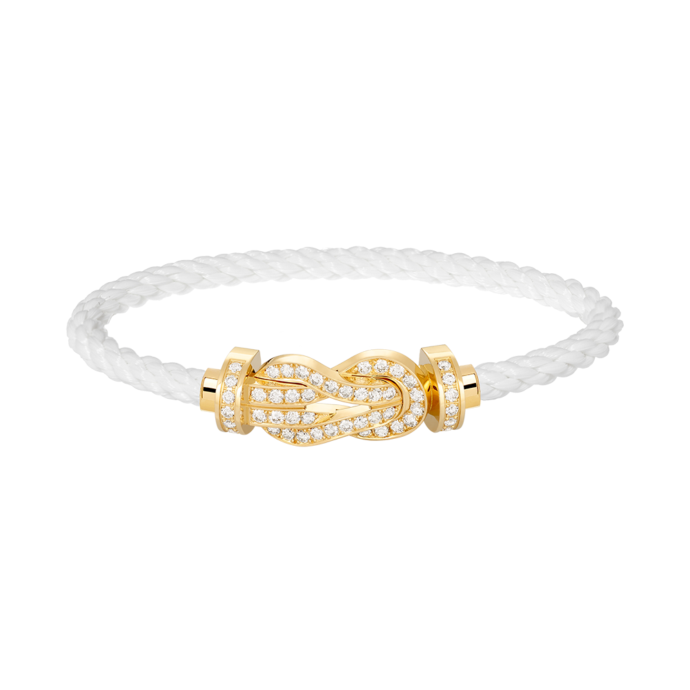 [Rose Jewelrys]CHANCE LARGE 8 FIGURE BUCKLE FULLDIAMOND BRACELET GOLD