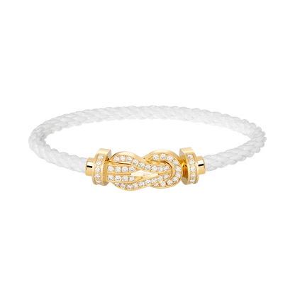 [Rose Jewelrys]CHANCE LARGE 8 FIGURE BUCKLE FULLDIAMOND BRACELET GOLD
