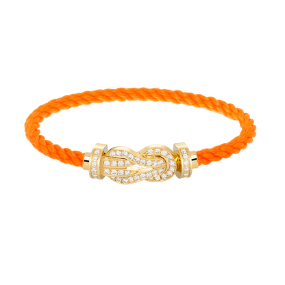 [Rose Jewelrys]CHANCE LARGE 8 FIGURE BUCKLE FULLDIAMOND BRACELET GOLD
