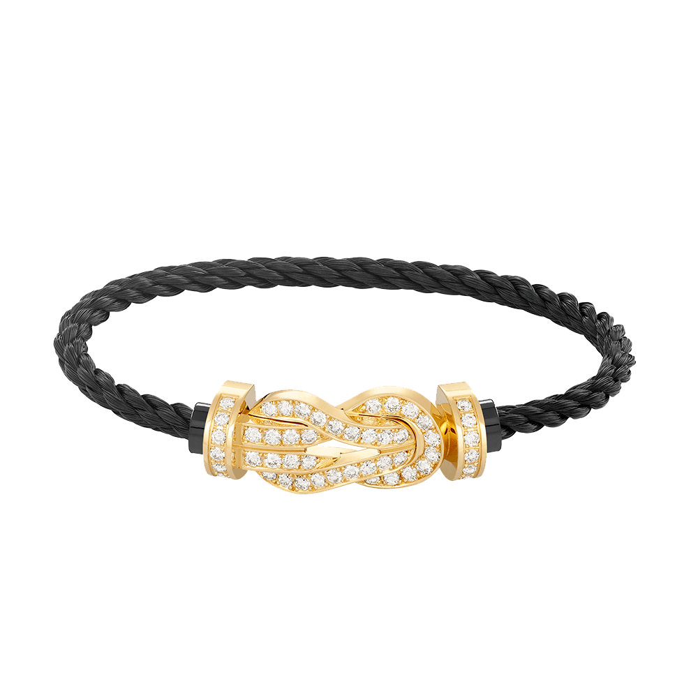 [Rose Jewelrys]CHANCE LARGE 8 FIGURE BUCKLE FULLDIAMOND BRACELET GOLD