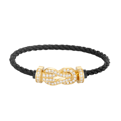 [Rose Jewelrys]CHANCE LARGE 8 FIGURE BUCKLE FULLDIAMOND BRACELET GOLD