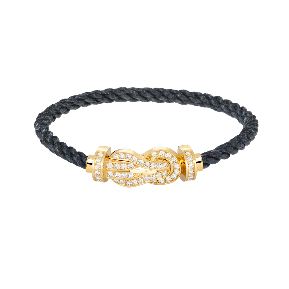[]CHANCE LARGE 8 FIGURE BUCKLE FULLDIAMOND BRACELET GOLD