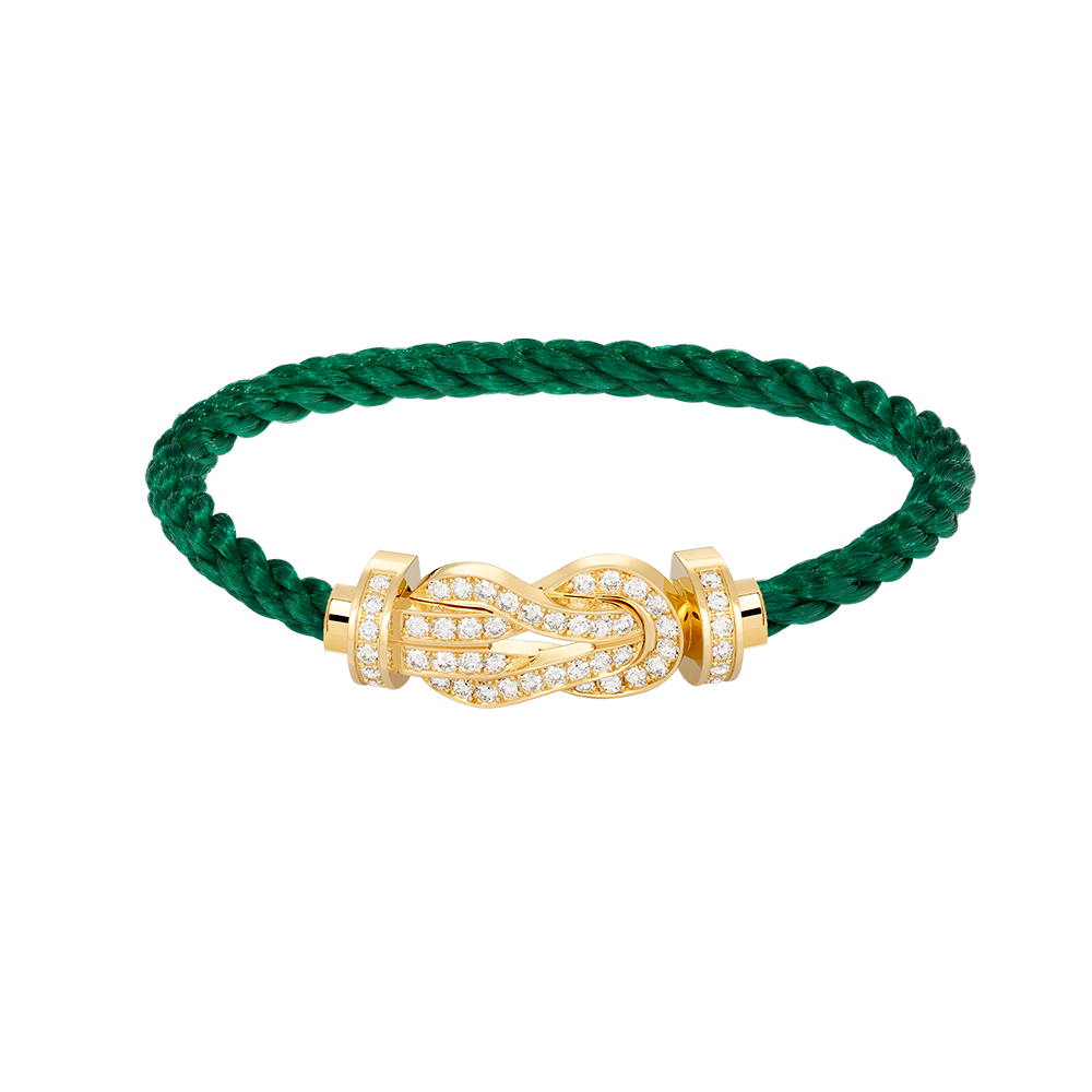 []CHANCE LARGE 8 FIGURE BUCKLE FULLDIAMOND BRACELET GOLD