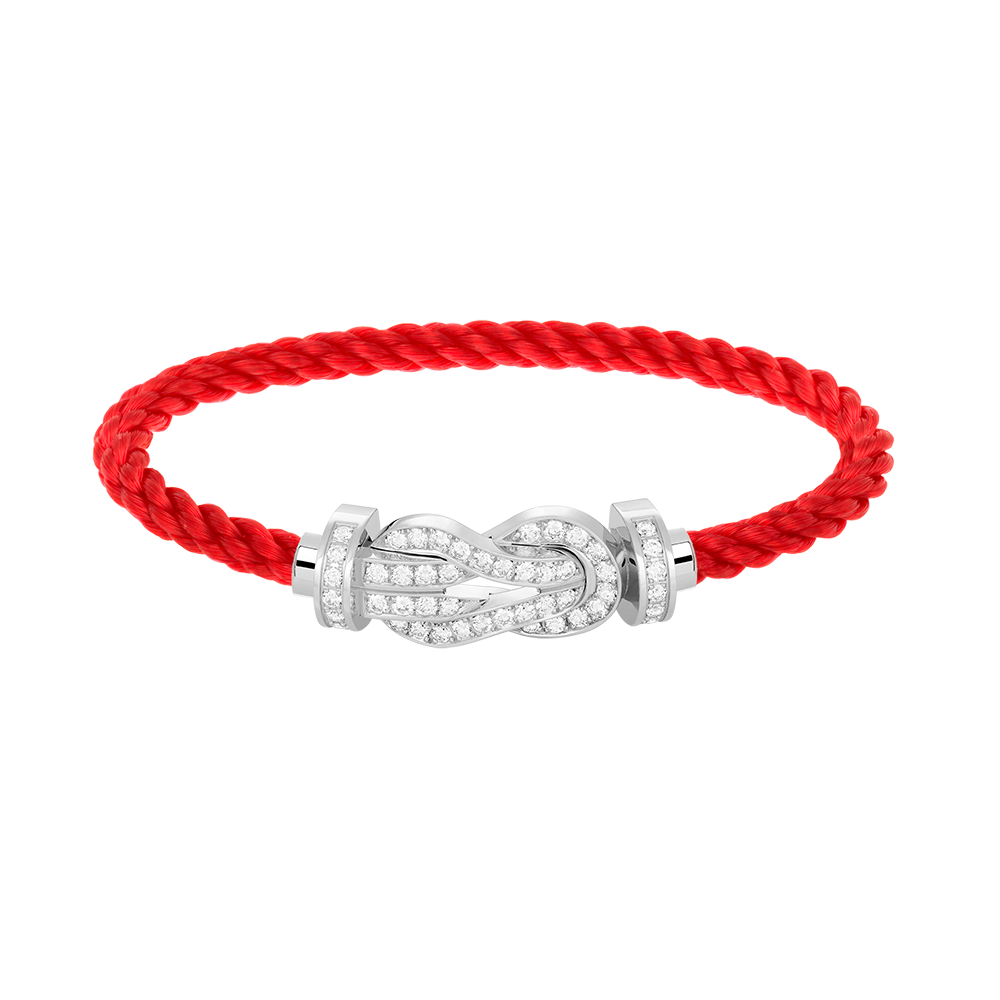 [Rose Jewelrys]CHANCE LARGE 8 FIGURE BUCKLE FULL DIAMOND BRACELET SILVER