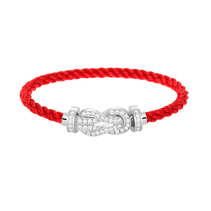 [Rose Jewelrys]CHANCE LARGE 8 FIGURE BUCKLE FULL DIAMOND BRACELET SILVER