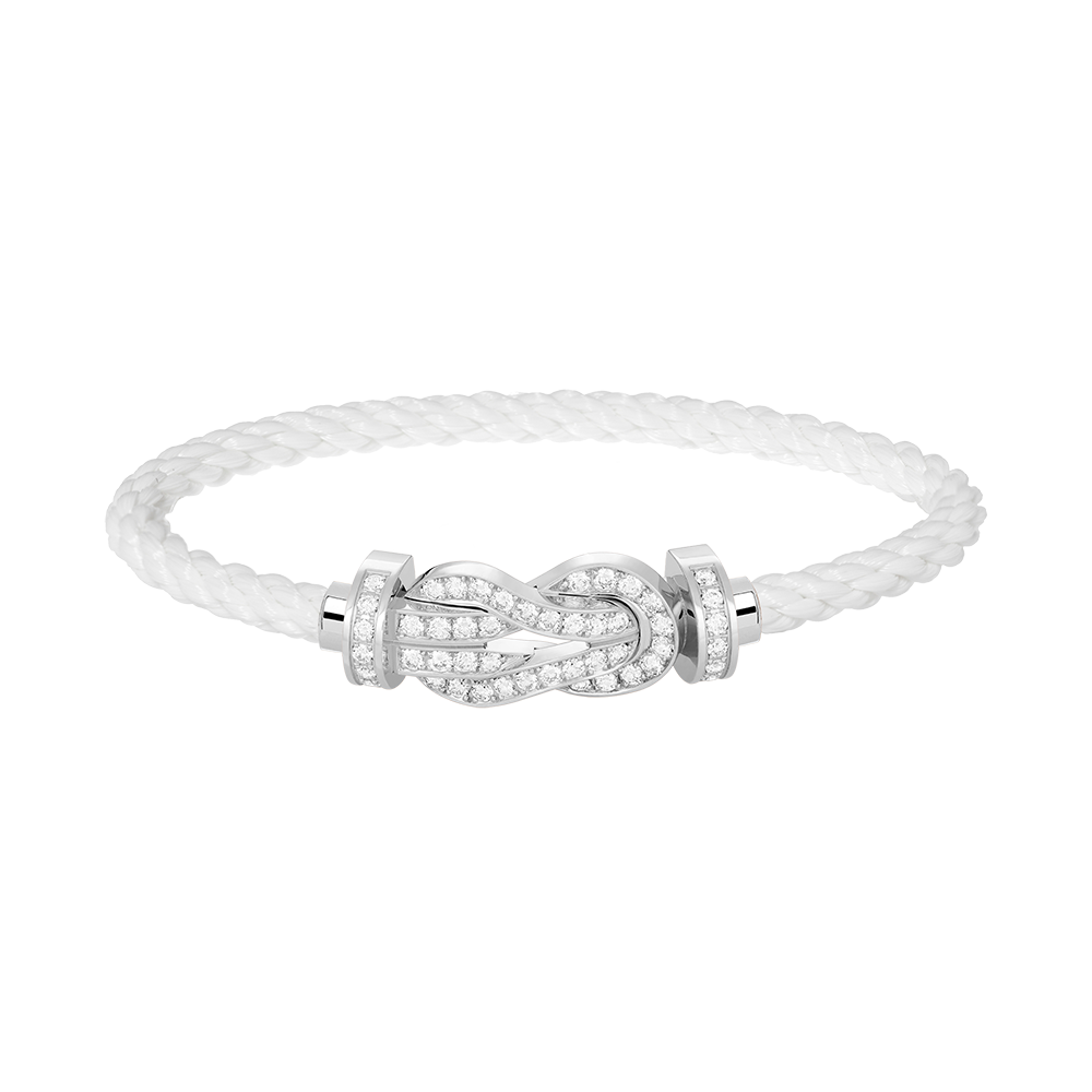 [Rose Jewelrys]CHANCE LARGE 8 FIGURE BUCKLE FULL DIAMOND BRACELET SILVER