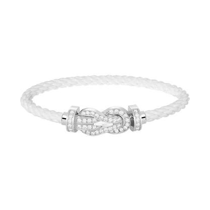 [Rose Jewelrys]CHANCE LARGE 8 FIGURE BUCKLE FULL DIAMOND BRACELET SILVER