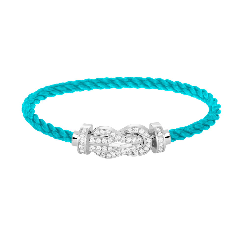 [Rose Jewelrys]CHANCE LARGE 8 FIGURE BUCKLE FULL DIAMOND BRACELET SILVER