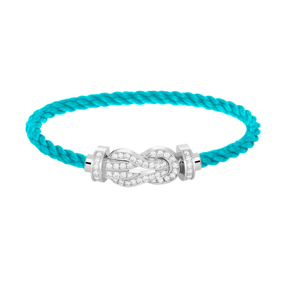 [Rose Jewelrys]CHANCE LARGE 8 FIGURE BUCKLE FULL DIAMOND BRACELET SILVER