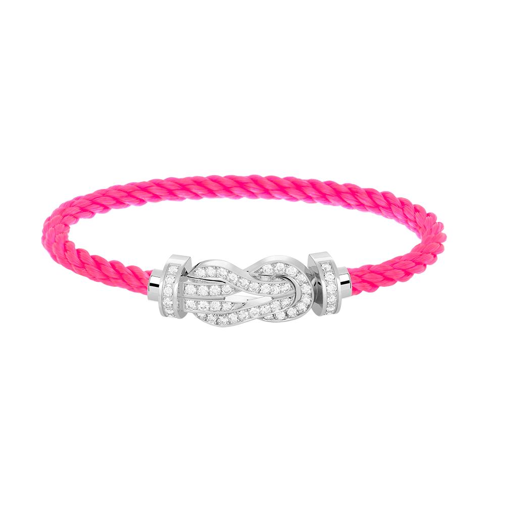[Rose Jewelrys]CHANCE LARGE 8 FIGURE BUCKLE FULL DIAMOND BRACELET SILVER