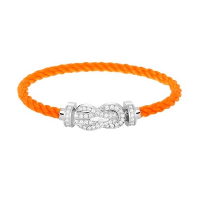 [Rose Jewelrys]CHANCE LARGE 8 FIGURE BUCKLE FULL DIAMOND BRACELET SILVER