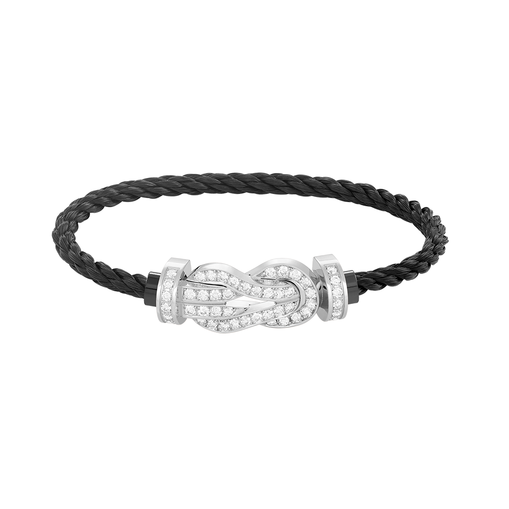 [Rose Jewelrys]CHANCE LARGE 8 FIGURE BUCKLE FULL DIAMOND BRACELET SILVER