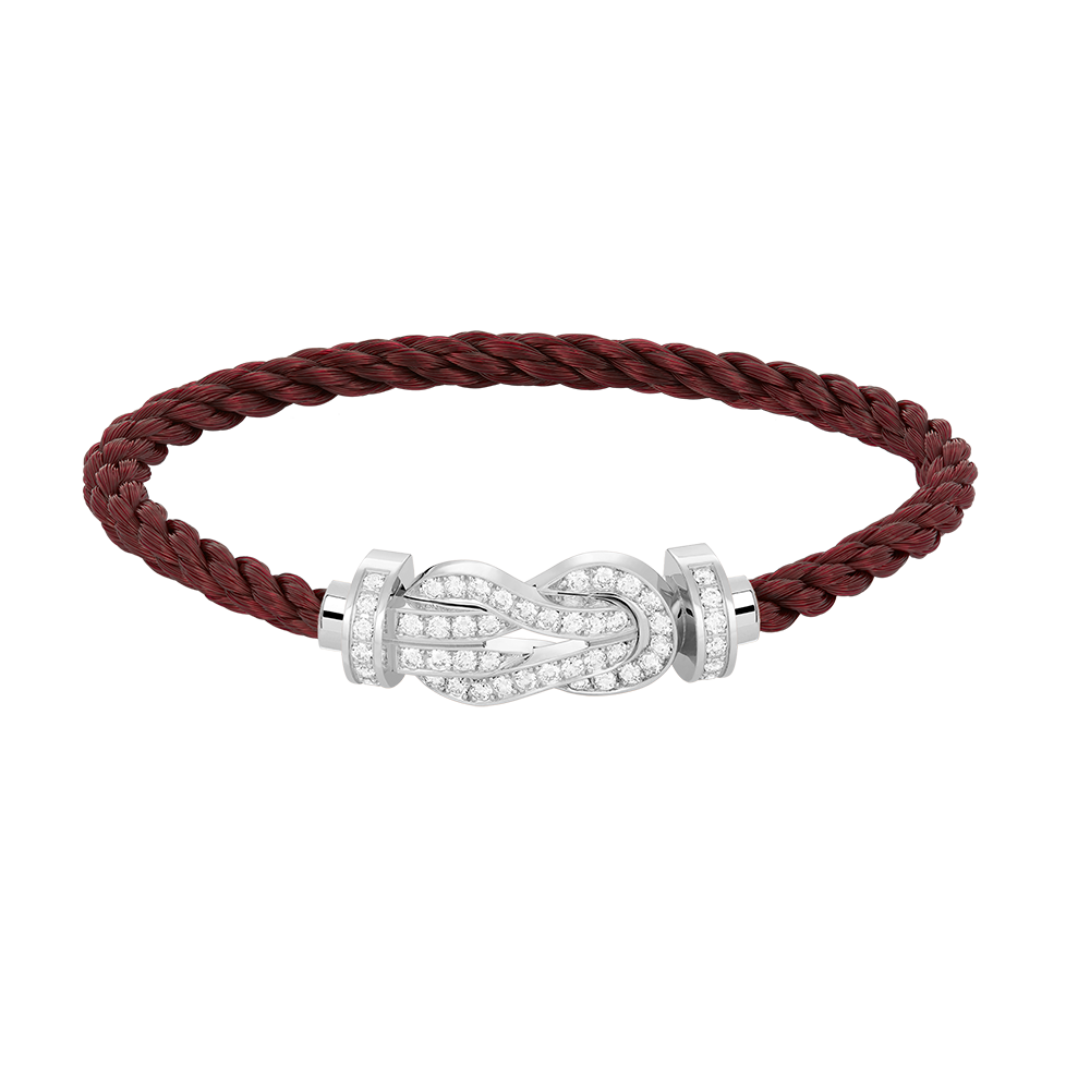 [Rose Jewelrys]CHANCE LARGE 8 FIGURE BUCKLE FULL DIAMOND BRACELET SILVER
