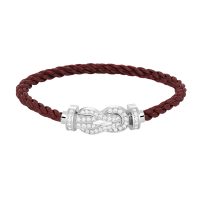 [Rose Jewelrys]CHANCE LARGE 8 FIGURE BUCKLE FULL DIAMOND BRACELET SILVER
