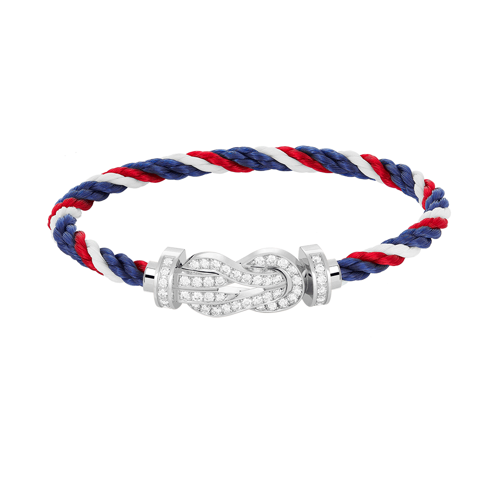 [Rose Jewelrys]CHANCE LARGE 8 FIGURE BUCKLE FULL DIAMOND BRACELET SILVER