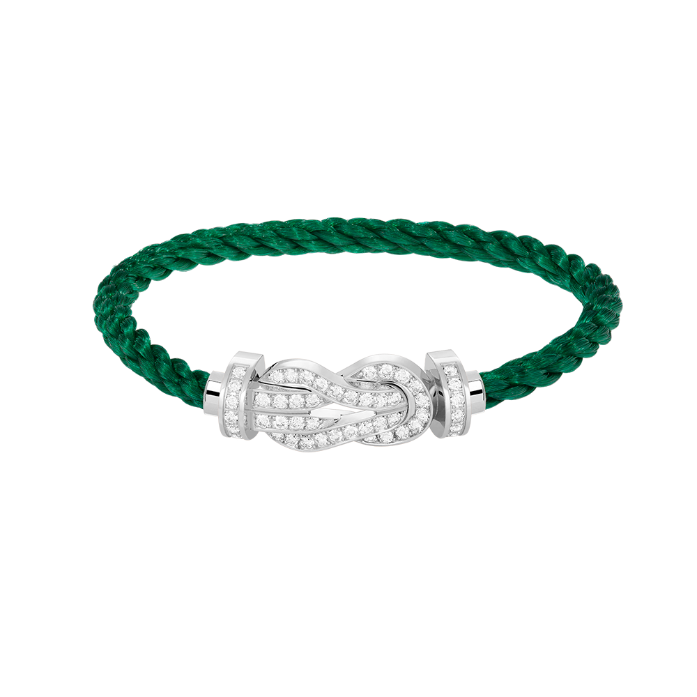 [Rose Jewelrys]CHANCE LARGE 8 FIGURE BUCKLE FULL DIAMOND BRACELET SILVER
