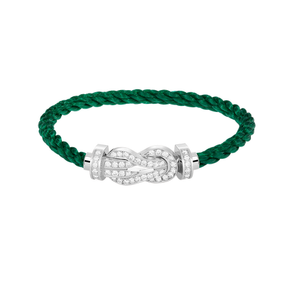 [Rose Jewelrys]CHANCE LARGE 8 FIGURE BUCKLE FULL DIAMOND BRACELET SILVER