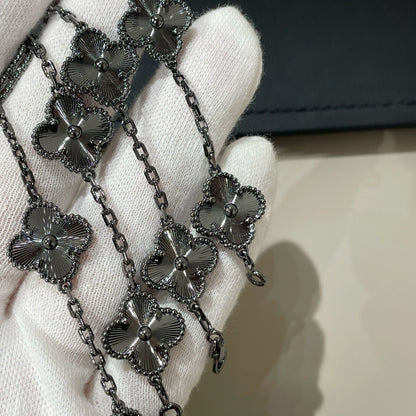 [Rose Jewelrys]CLOVER 5 MOTIF BLACK BRACELET