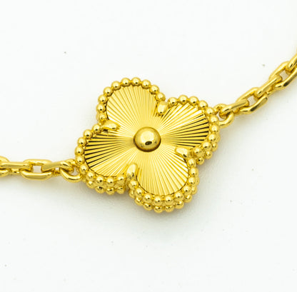 []CLOVER BRACELET 5 MOTIFS GOLD DIAMOND